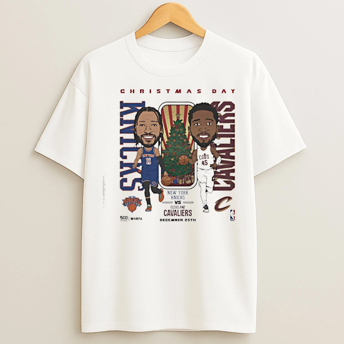 Classic New York Knicks X Cleveland Cavaliers 2025 Nba Christmas Day Match Up T Shirts