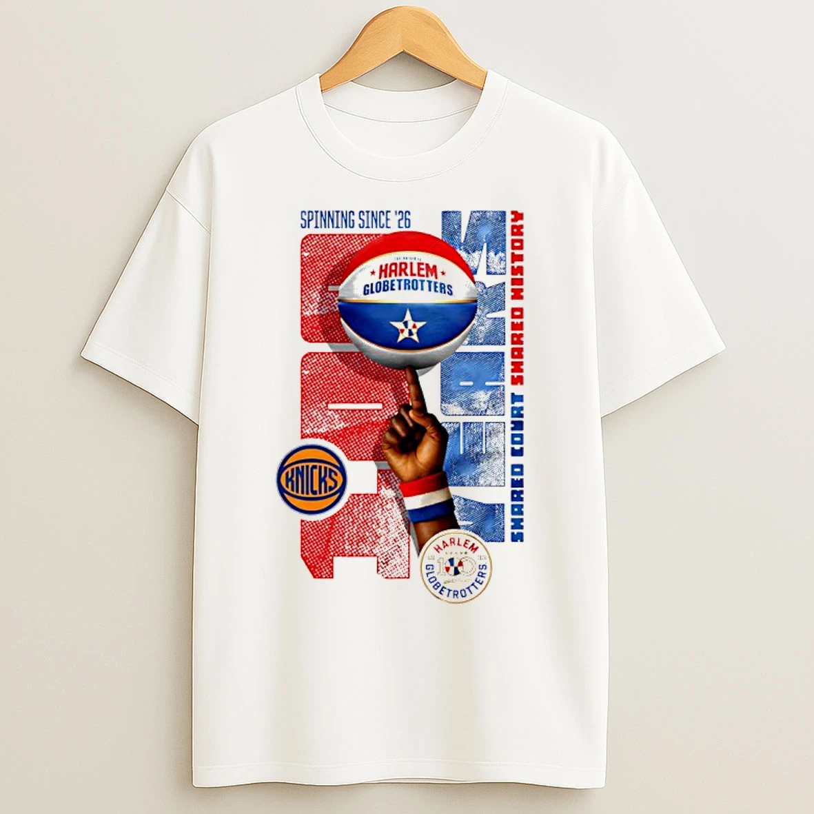 Classic New York Knicks X Harlem Globetrotters Spinning Since 26 T Shirts