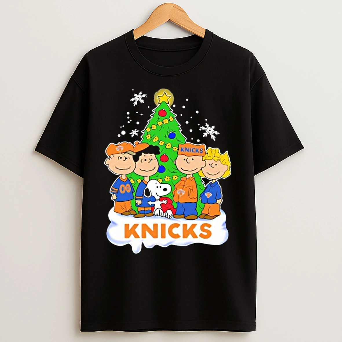 Classic New York Knicks X Snoopy The Peanuts Holiday Christmas T Shirts