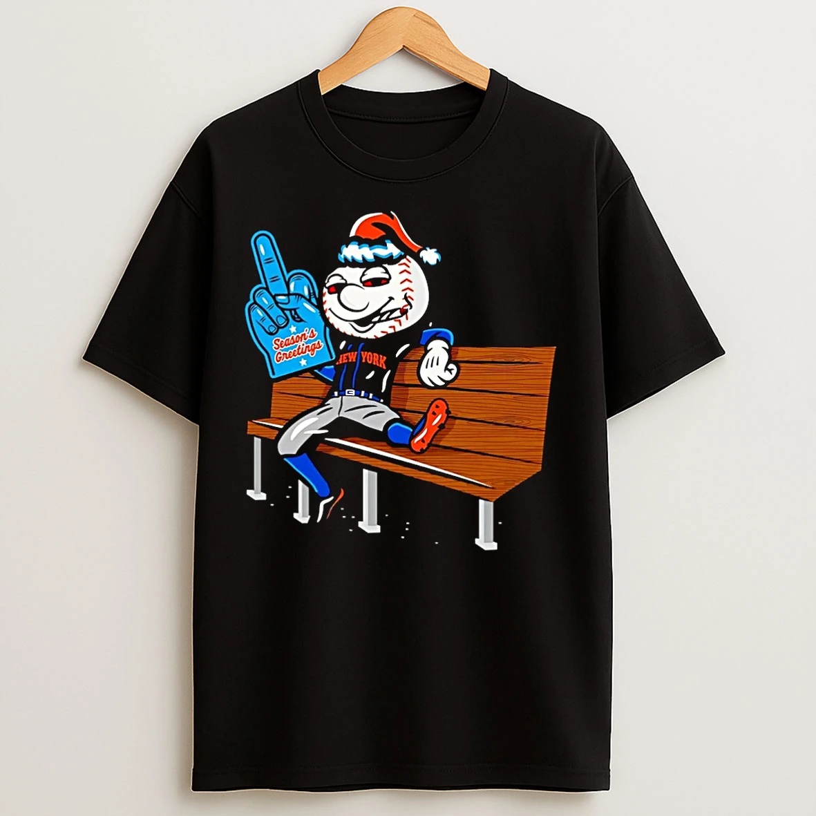 Classic New York Mets Mr Met Seasons Greetings Christmas Christmas T Shirts