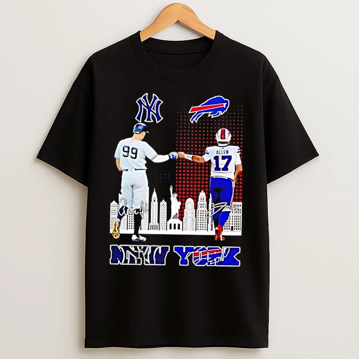 Classic New York Yankees Aaron Judge Buffalo Bills Josh Allen 2025 Legendary Stars T Shirts