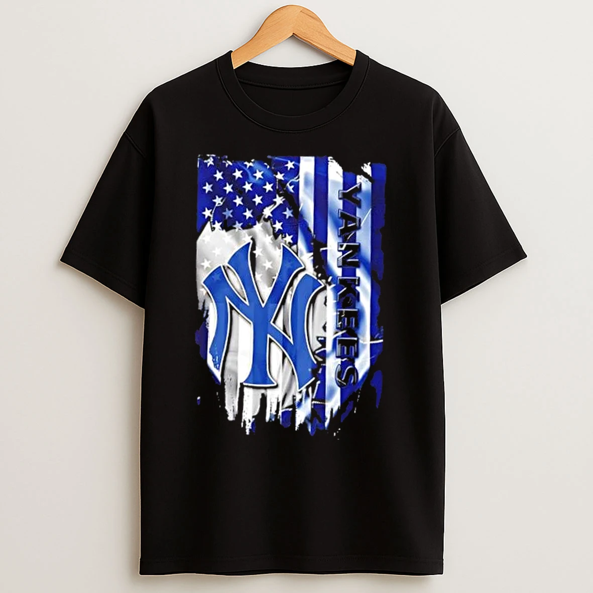 Classic New York Yankees Baseball X American Flag T Shirts