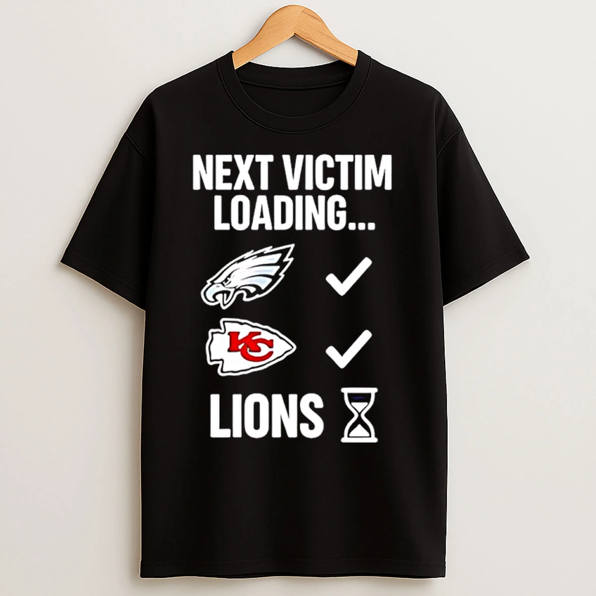 Classic Next Victim Loading Lions Hourglass T Shirts