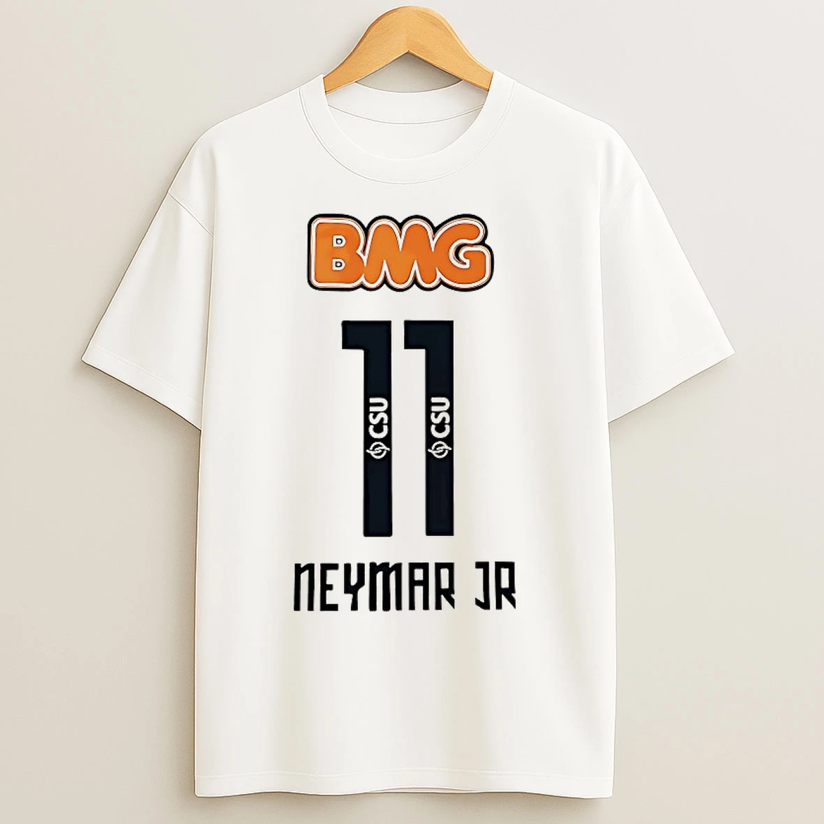 Classic Neymar Jr 11 Santos Bmg T Shirts