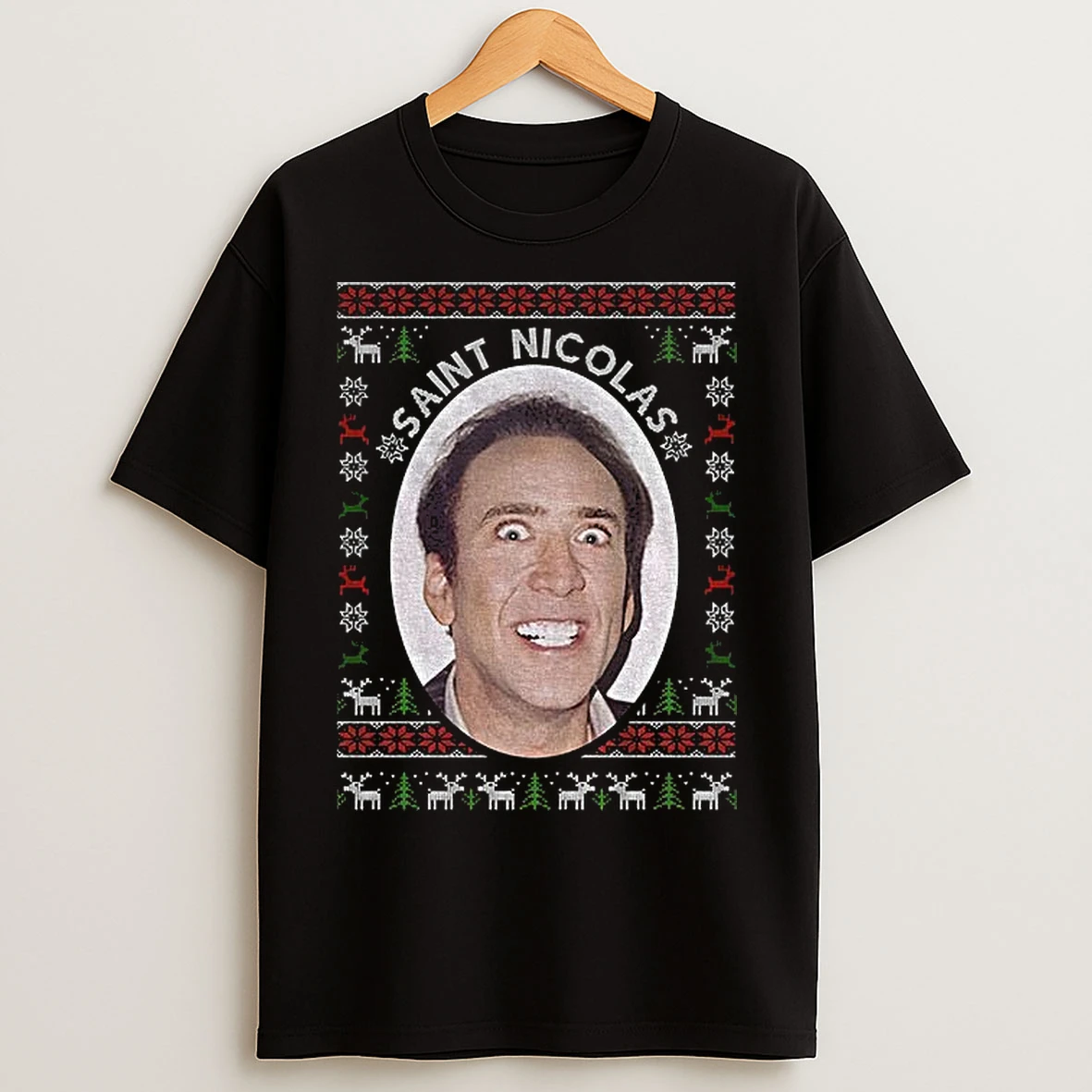 Classic Nicholas Cage Christmas Saint Nicolas T Shirts