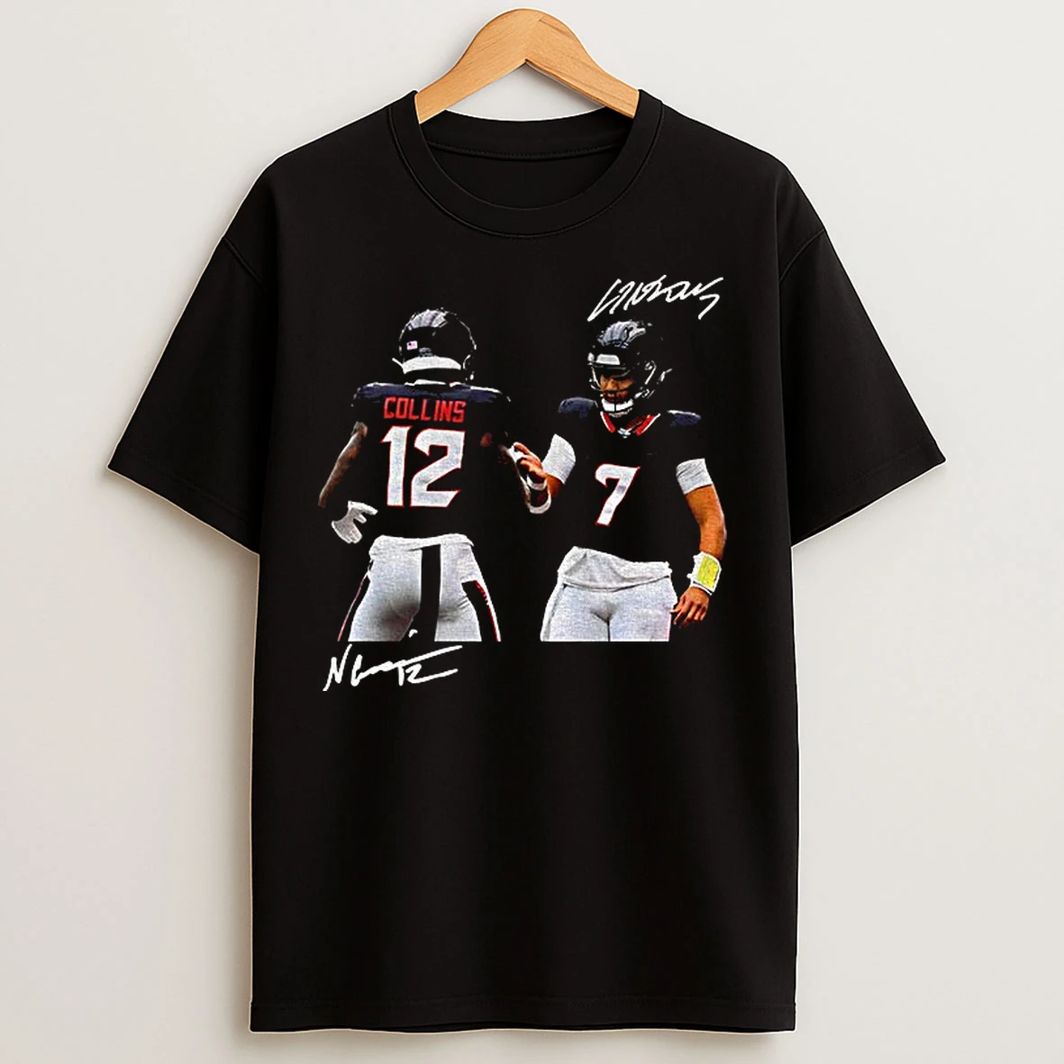 Classic Nico Collins And Cj Stroud Houston Texans Football Signature Vintage T Shirts