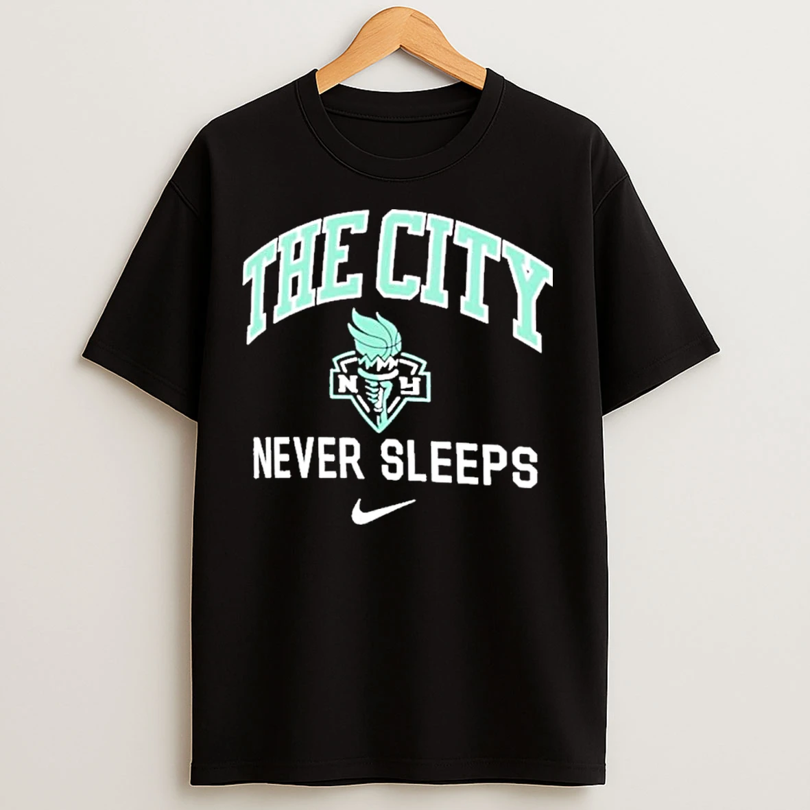 Classic Nike X New York Liberty The City Never Sleeps T Shirts