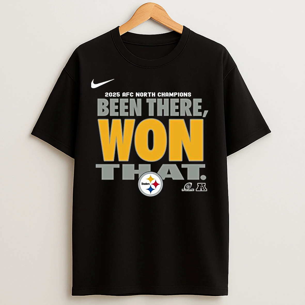 Classic Nike X Pittsburgh Steelers Been There Won That Division Champions T Shirts
