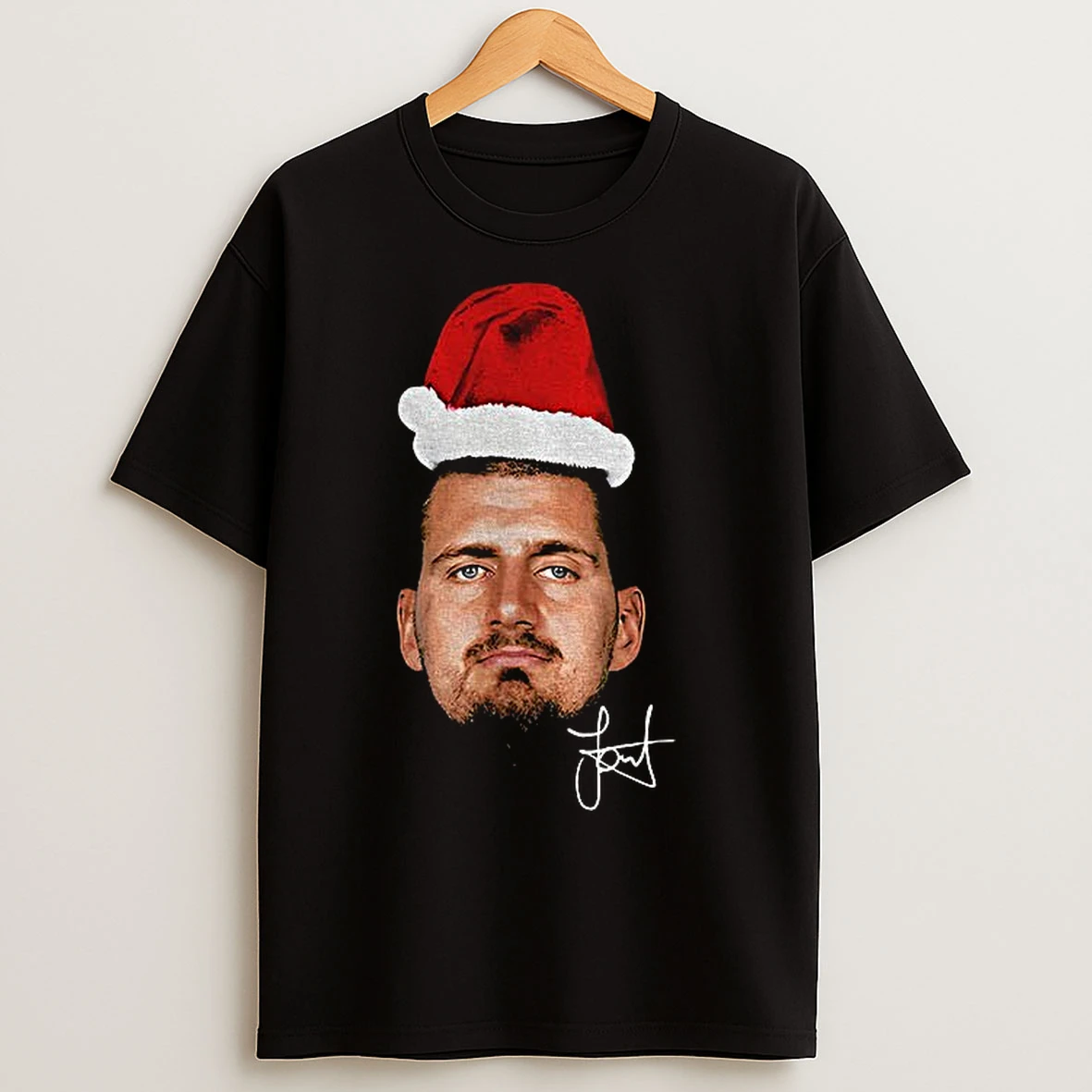Classic Nikola Jokic Santa Hat Ugly Christmas Denver Nuggets T Shirts