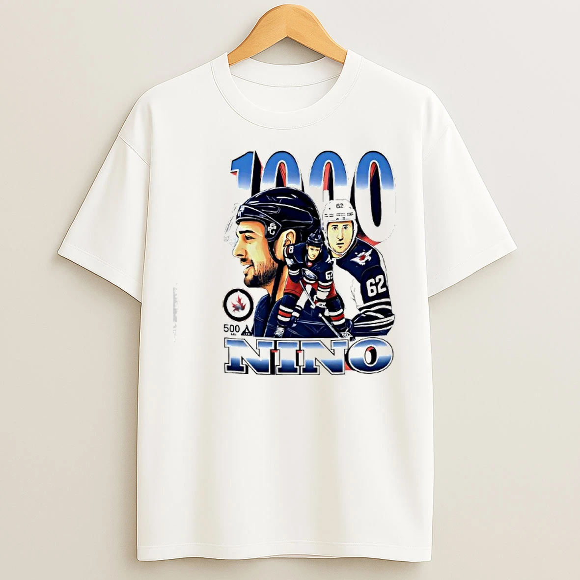 Classic Nino Niederreiter 1000 Games Hockey T Shirts