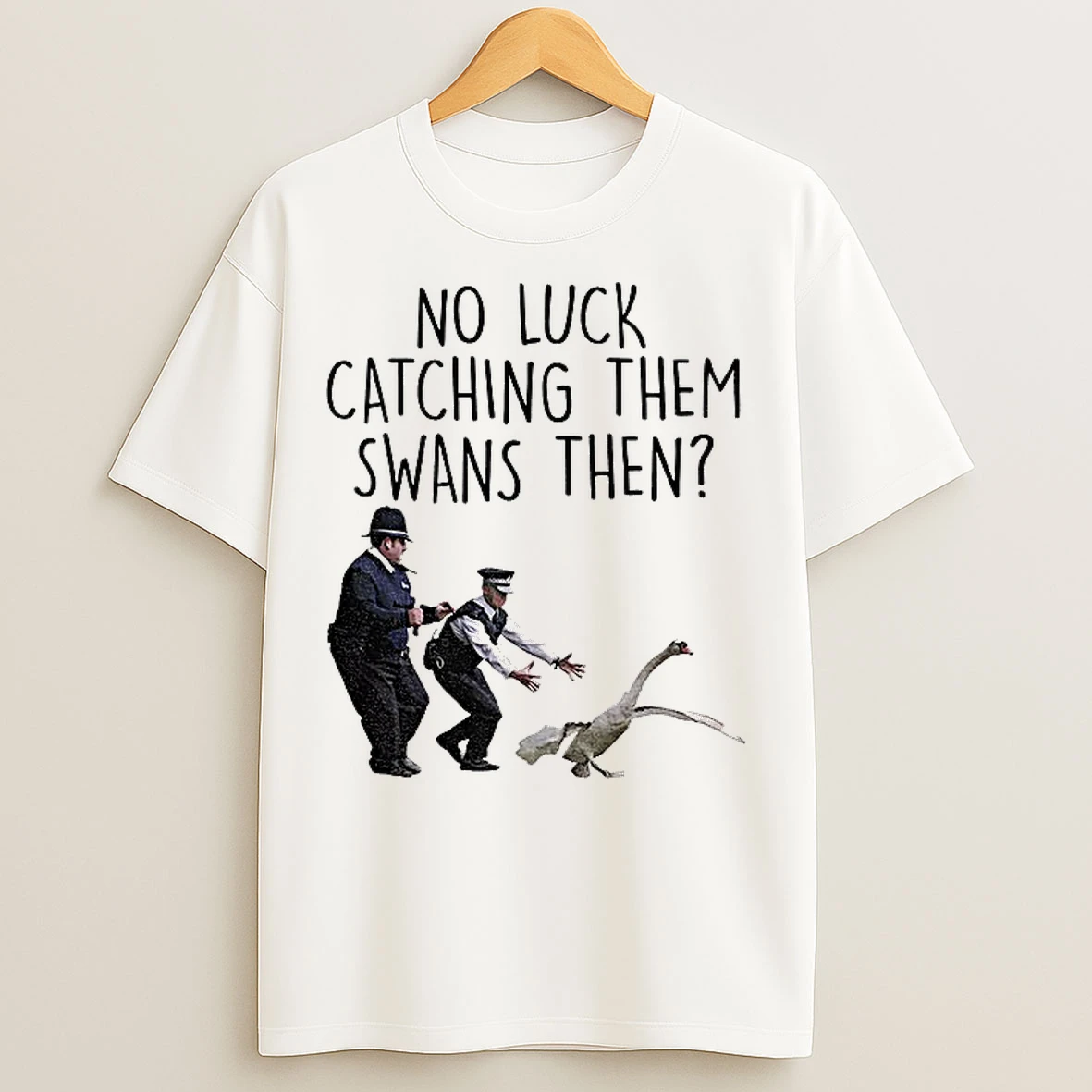 Classic No Luck Catching Them Swans Cornetto Trilogy T Shirts
