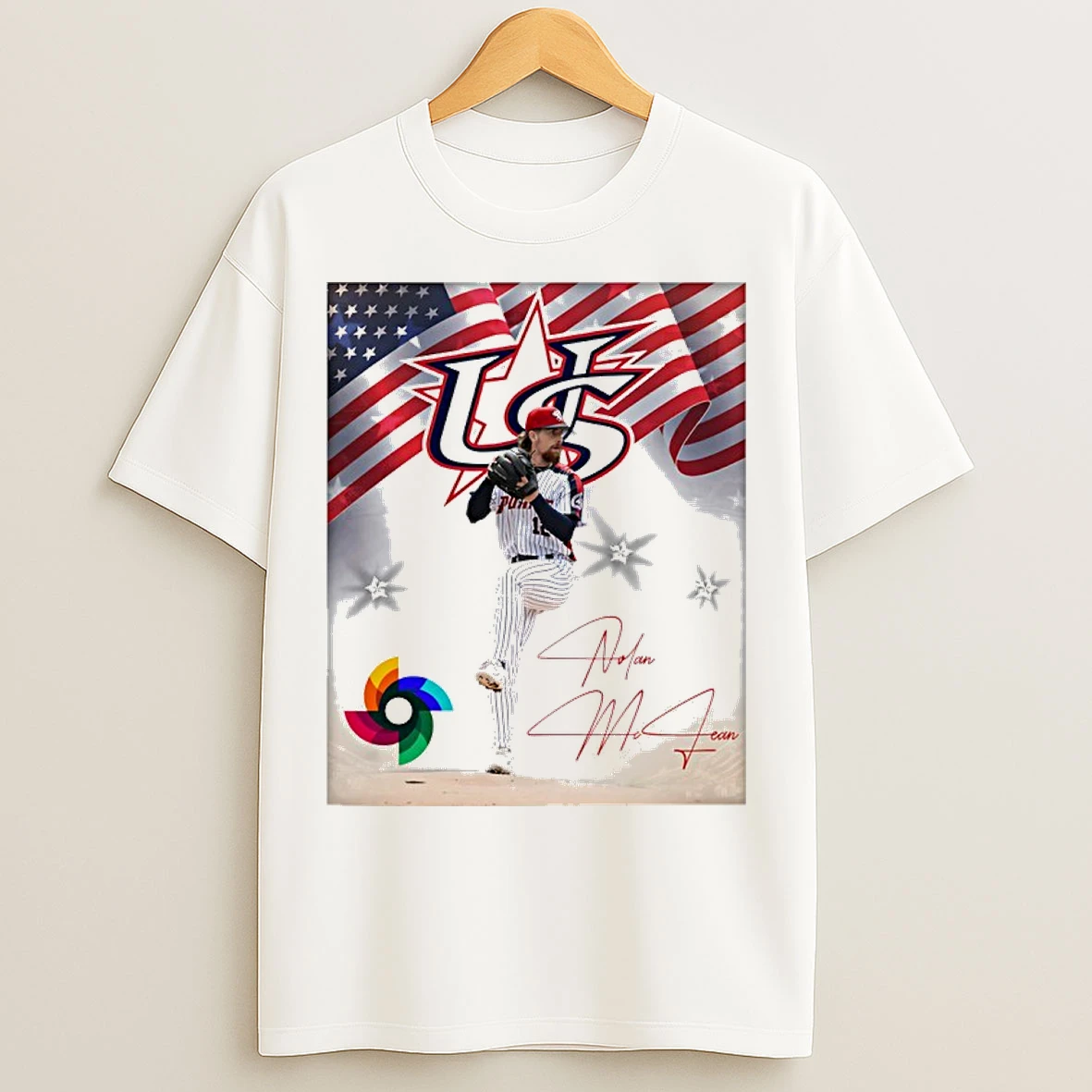 Classic Nolan Mclean Team Usa 2026 World Baseball Signature T Shirts