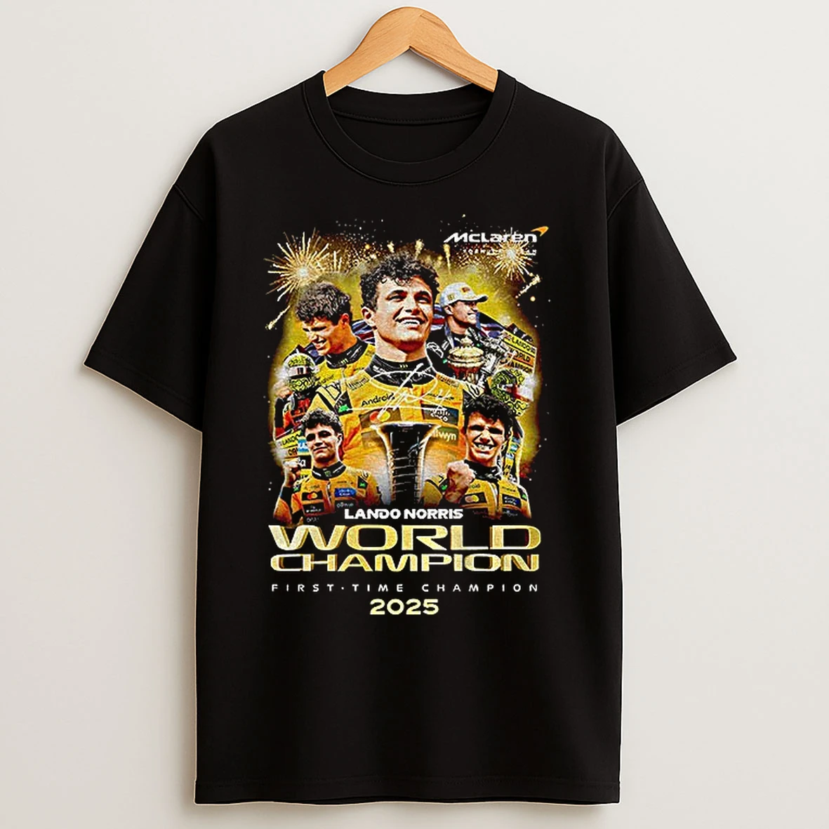 Classic Norris Mclaren World Champion First Time Champion 2025 T Shirts