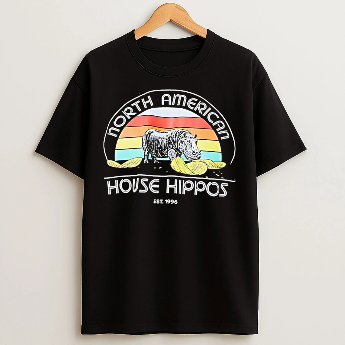 Classic North American House Hippos Vintage Graphic T Shirts