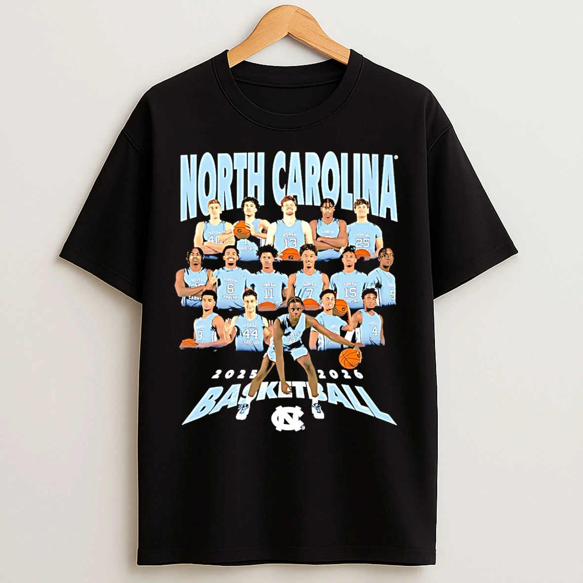 Classic North Carolina Basketball Unc Mbb 2025 2026 Graphic T Shirts