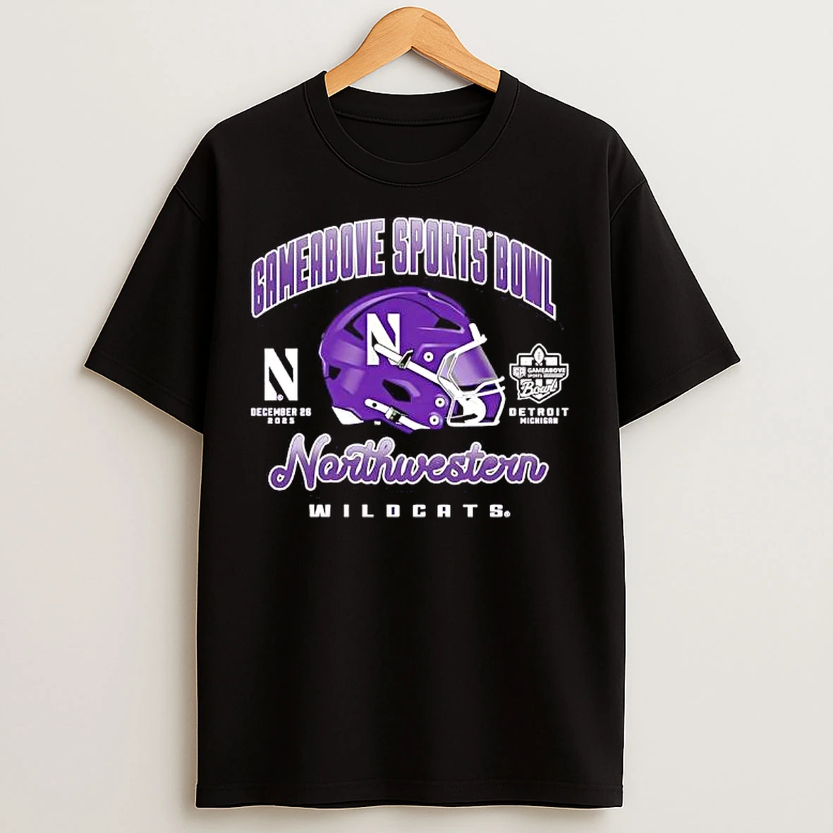 Classic Northwestern Football 2025 Gameabove Sports Bowl Wildcats T Shirts