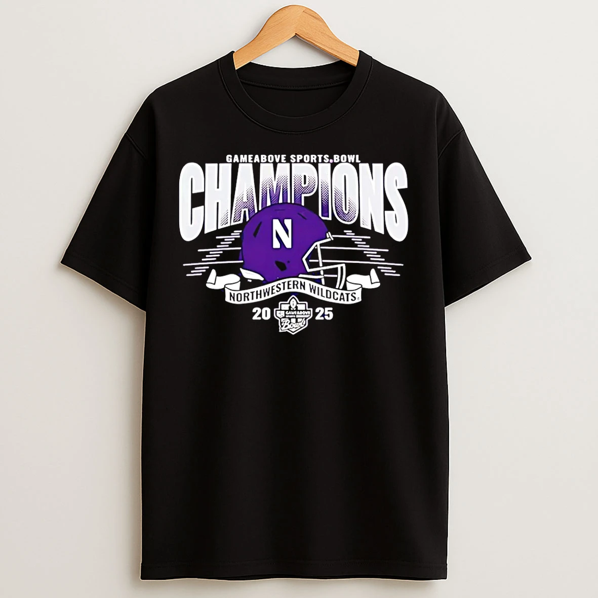 Classic Northwestern Wildcats 2025 Game Above Sports Bowl Football Champions T Shirts