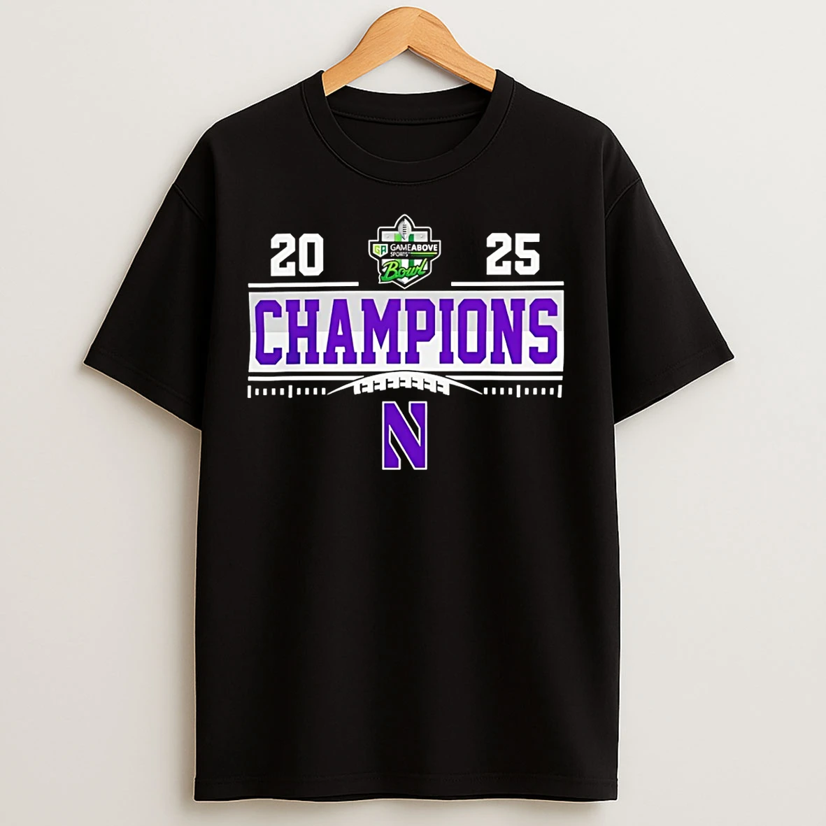 Classic Northwestern Wildcats 2025 Gameabove Sports Bowl Champions Football Classic T Shirts