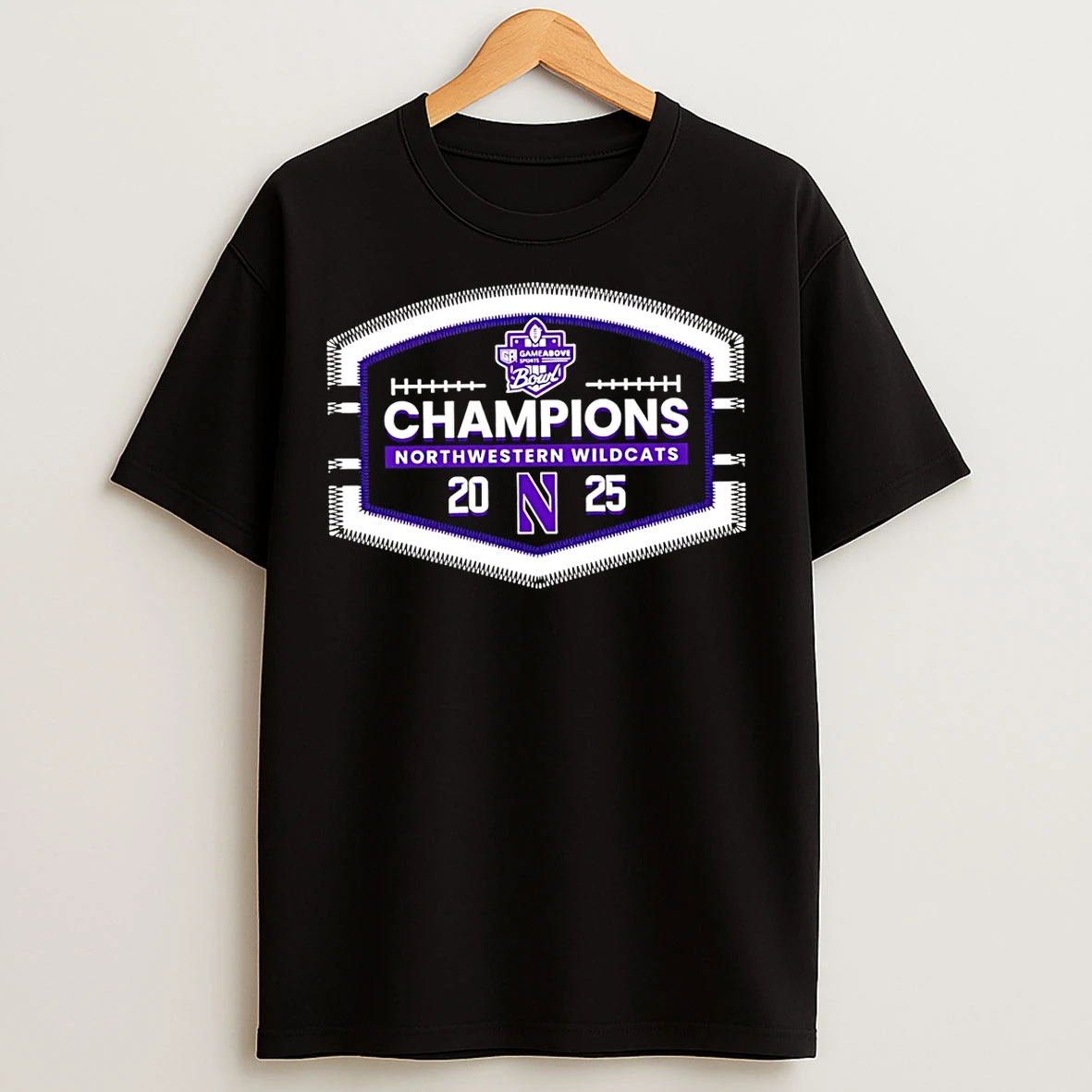 Classic Northwestern Wildcats 2025 Gameabove Sports Bowl Champions Retro T Shirts