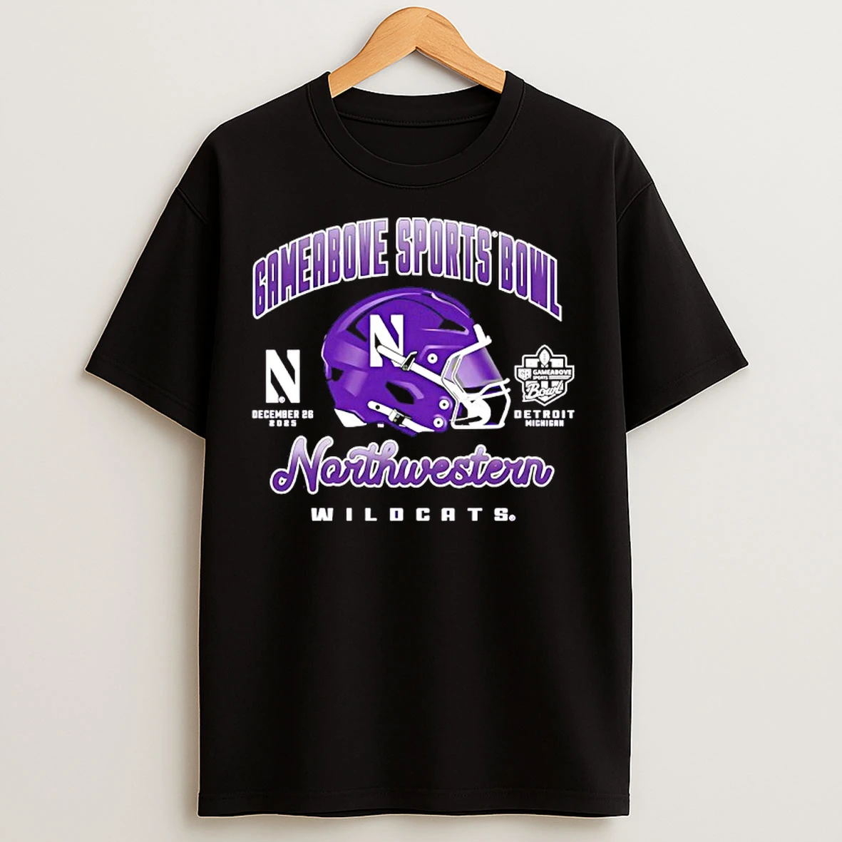 Classic Northwestern Wildcats 2025 Gameabove Sports Bowl T Shirts