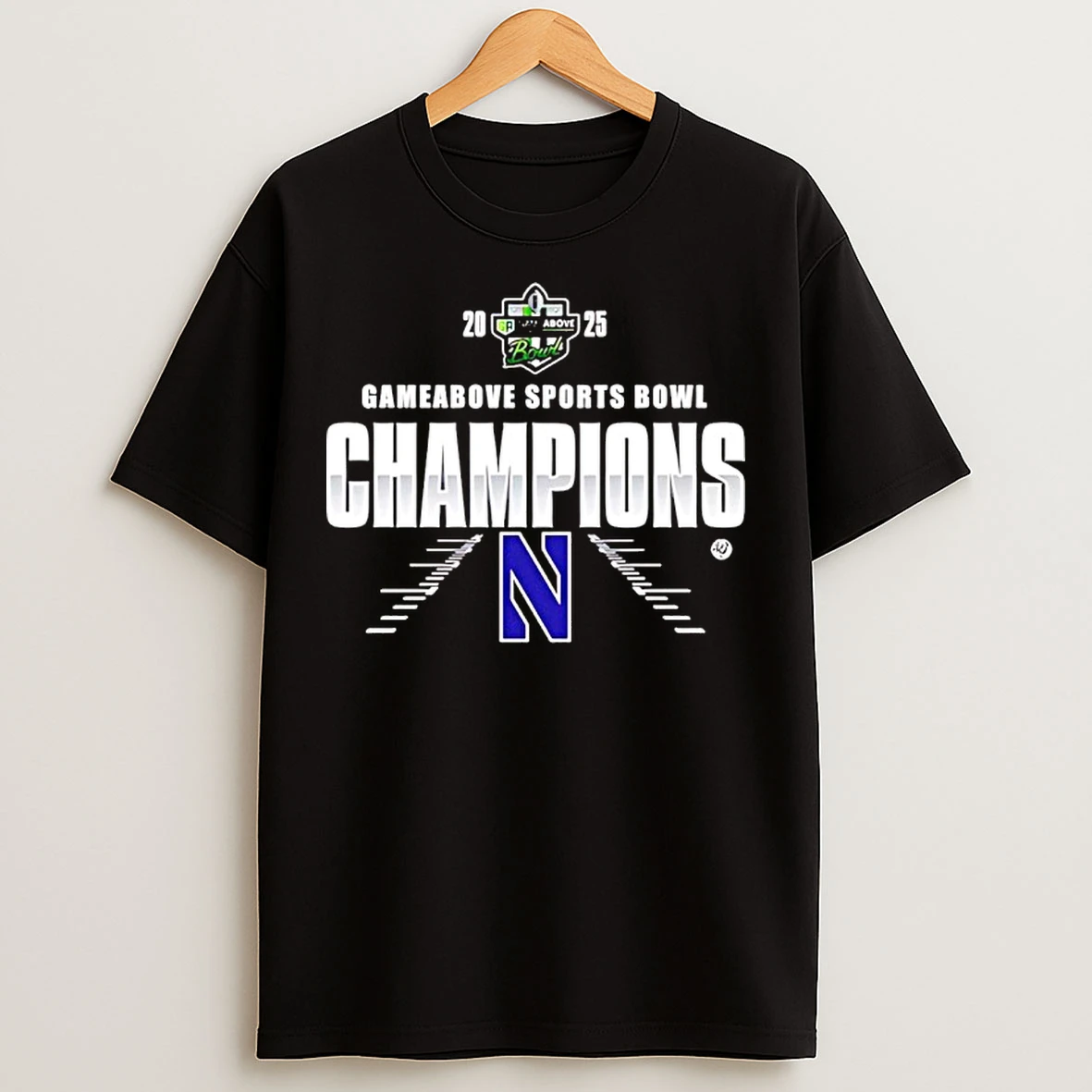 Classic Northwestern Wildcats Game Above Sports Bowl Champions 2025 Locker Room T Shirts