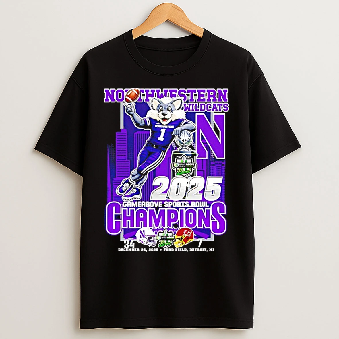 Classic Northwestern Wildcats Gameabove Sports Bowl Dec 26 2025 Mascot T Shirts