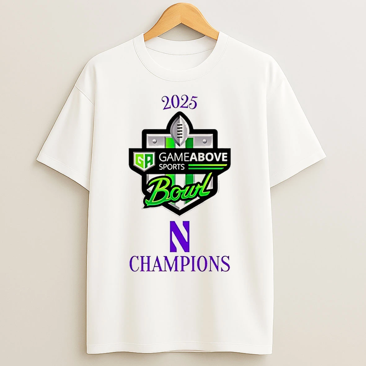 Classic Northwestern Wildcats Nu 2025 Gameabove Sports Bowl Champions Football T Shirts