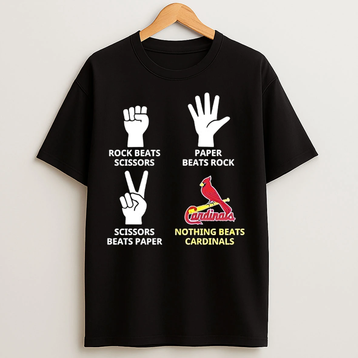 Classic Nothing Beats Arizona Cardinals Rock Beats Scissors Paper Beats Rock Scissors Beats Paper T Shirts