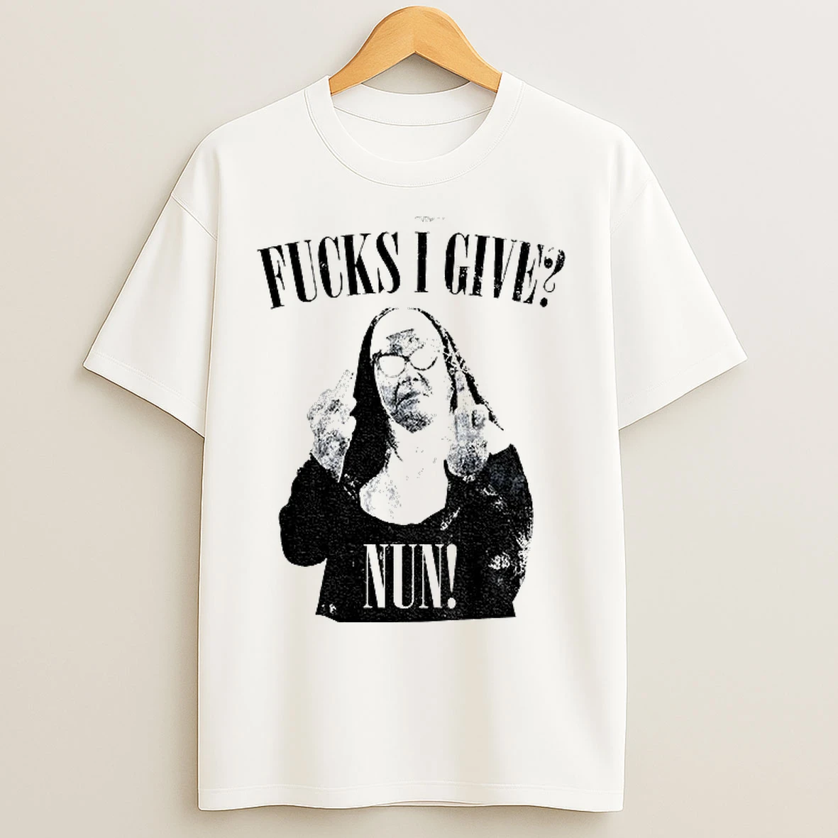 Classic Nun Middle Finger Fucks I Give Nun T Shirts