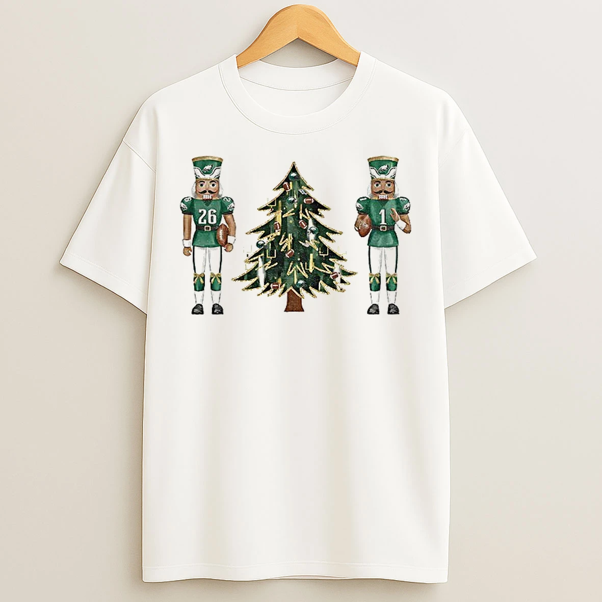 Classic Nutcracker Jalen Hurts Vs Saquon Barkley Philadelphia Eagles Football Merry Christmas T Shirts