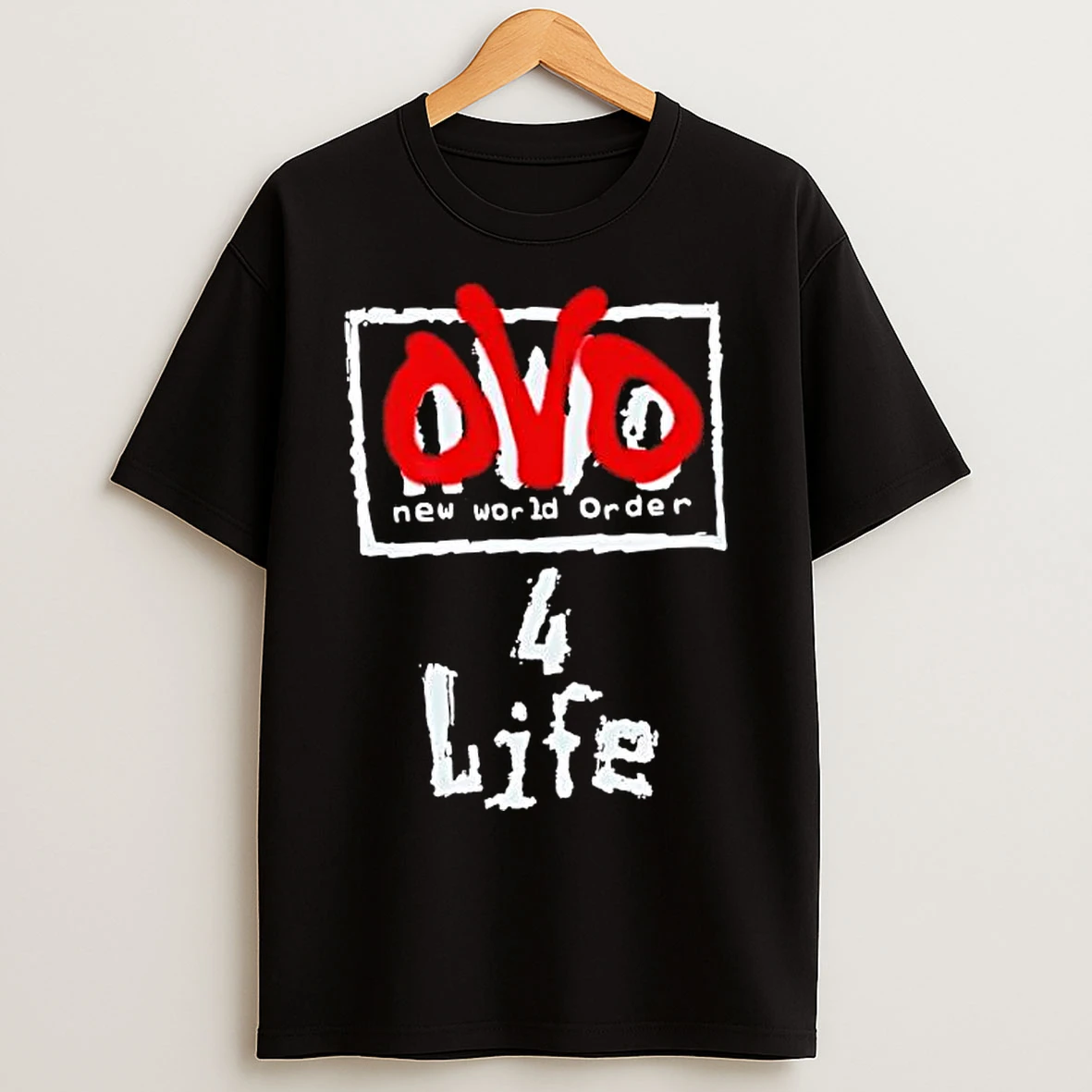 Classic Ovo X Wwe Black Nwo 4 Life New World Order T Shirts