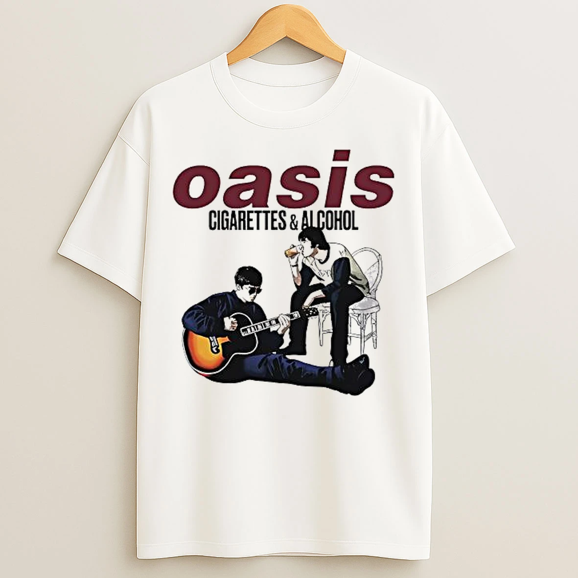 Classic Oasis Cigarettes And Alcohol T Shirts