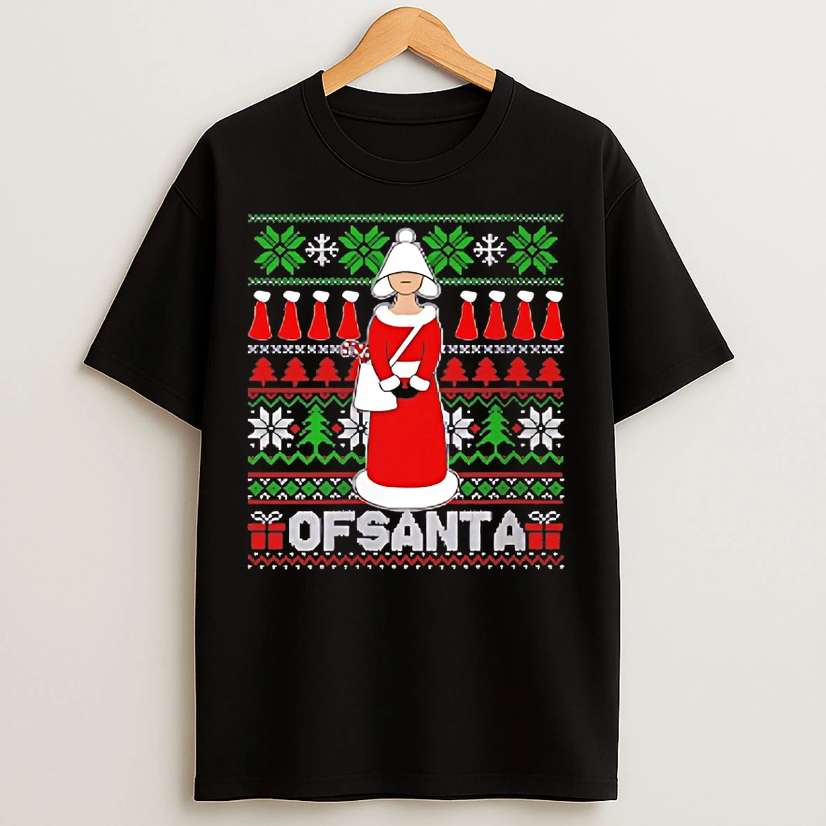 Classic Ofsanta Holiday Knit Parody Christmas T Shirts