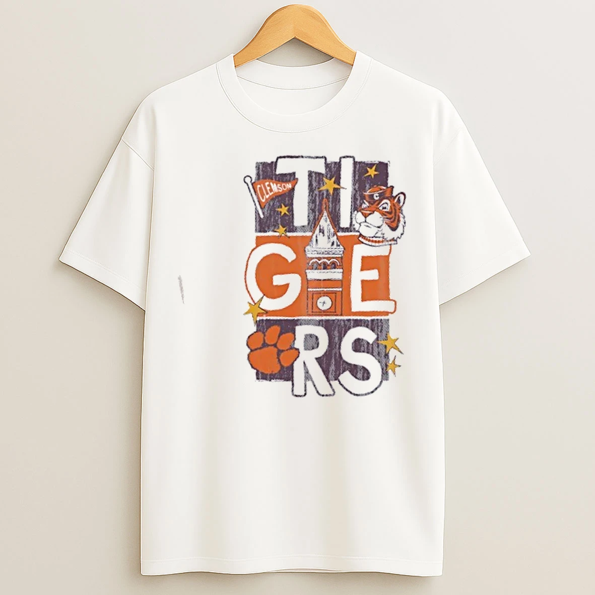Classic Offical Clemson Tigers Graphic T Shirts