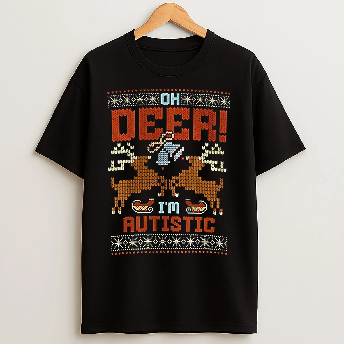 Classic Oh Deer Im Autistic Funny Holiday Christmas T Shirts