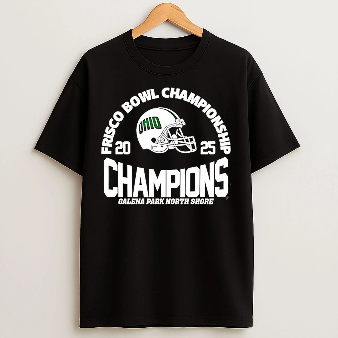 Classic Ohio Bobcats Frisco Bowl Champions 2025 Helmet T Shirts