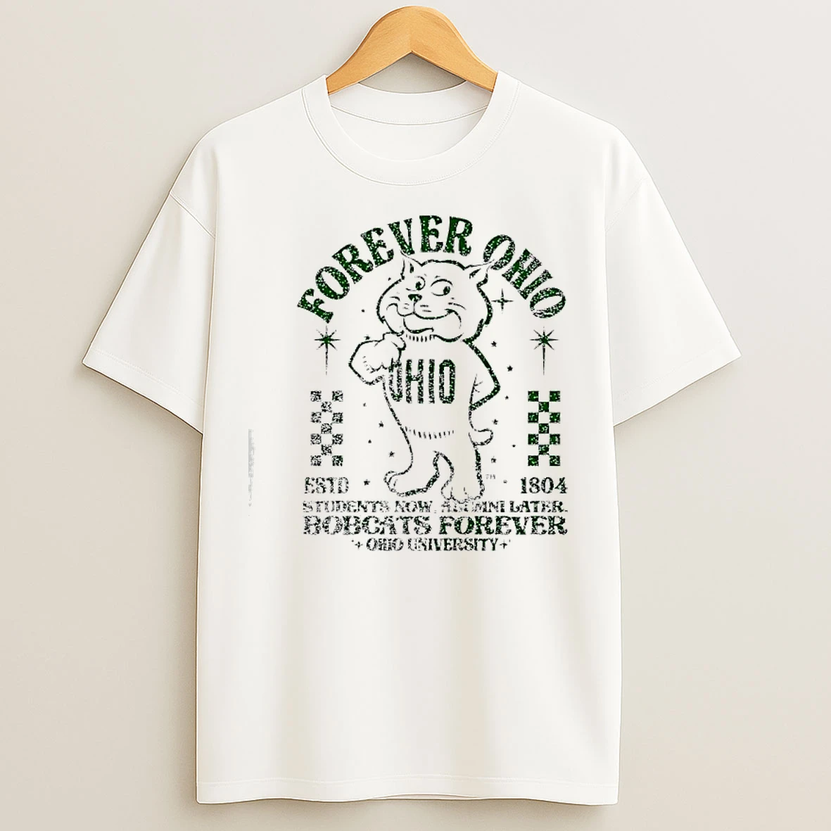 Classic Ohio Bobcats Rufus Forever Ohio Estd 1804 Students Now Amimni Later Bobcats Forever T Shirts