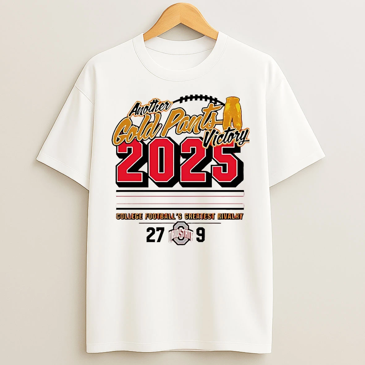 Classic Ohio State Buckeyes 2025 Another Gold Pants Victory Christmas T Shirts