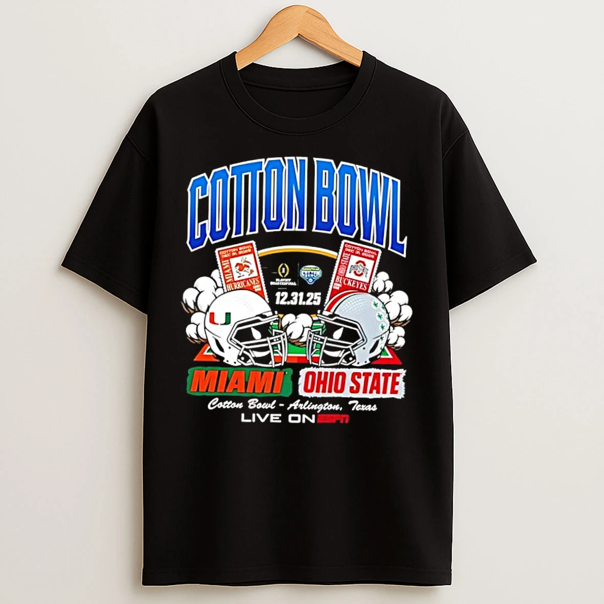 Classic Ohio State Buckeyes 2025 Cotton Bowl Head To Head T Shirts