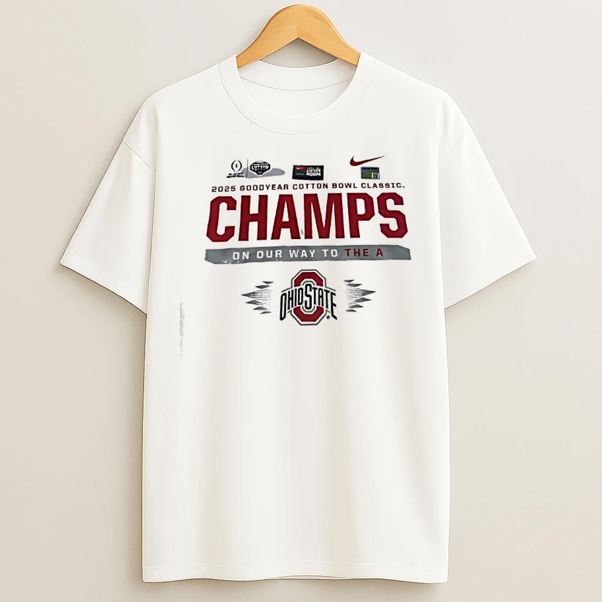 Classic Ohio State Buckeyes 2025 Goodyear Cotton Bowl Classic Champs On Yur Way To The A Ohio State T Shirts