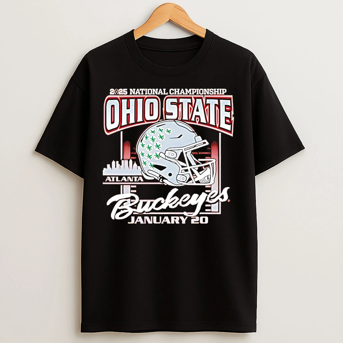 Classic Ohio State Buckeyes 2025 National Championship Football Helmet T Shirts