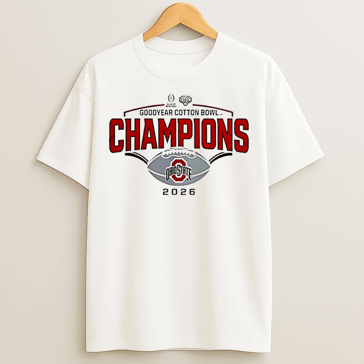 Classic Ohio State Buckeyes 2026 Cfp Goodyear Cotton Bowl Champions T Shirts