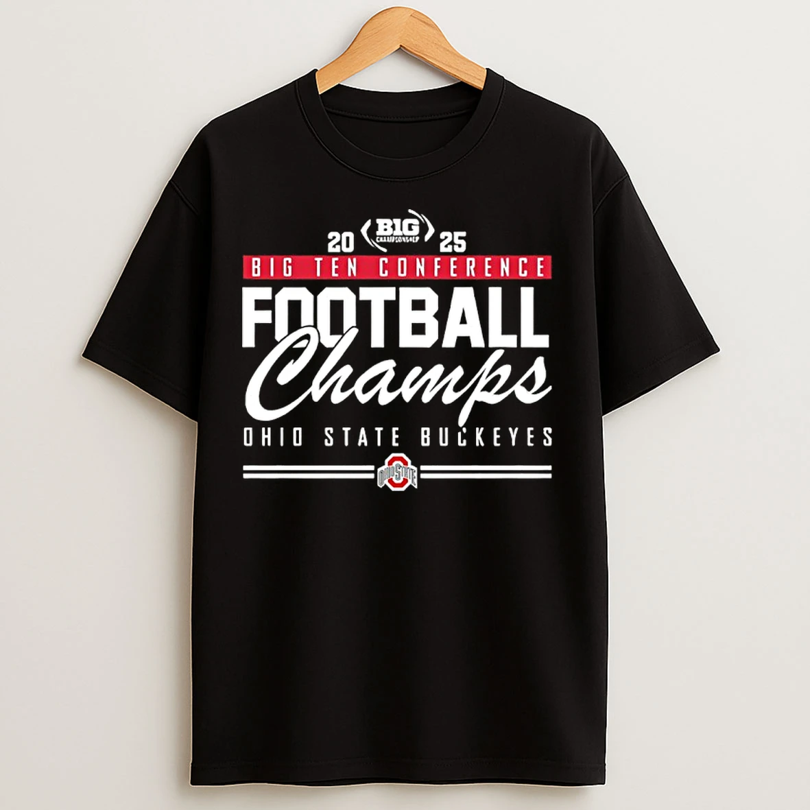Classic Ohio State Buckeyes Big 10 Conference 2025 Champions T Shirts