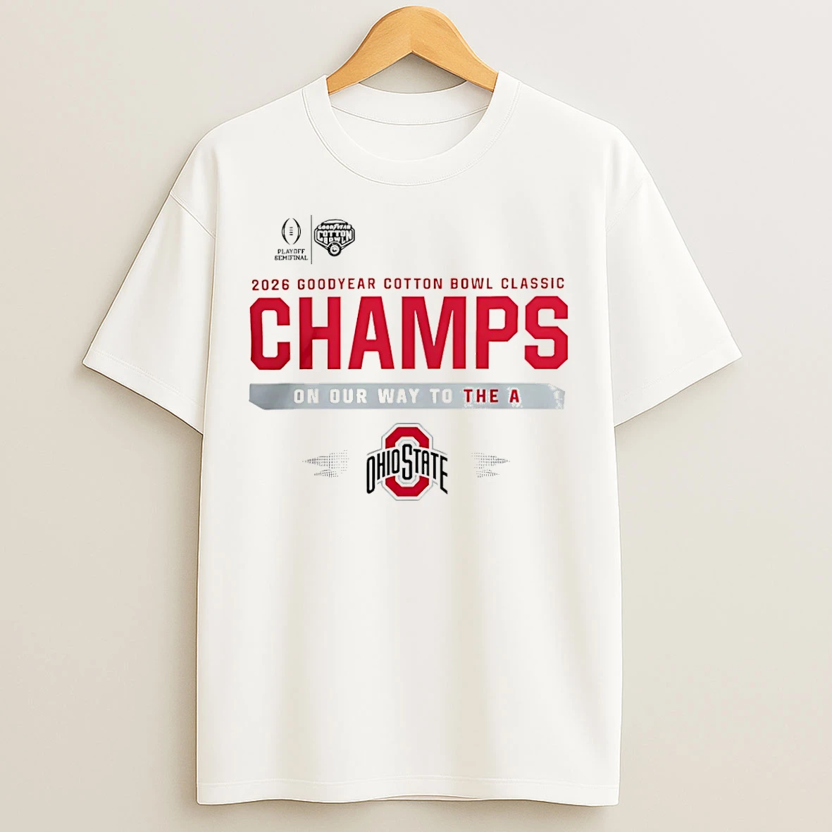 Classic Ohio State Buckeyes Cfp 2026 Cotton Bowl Champions Locker Room T Shirts