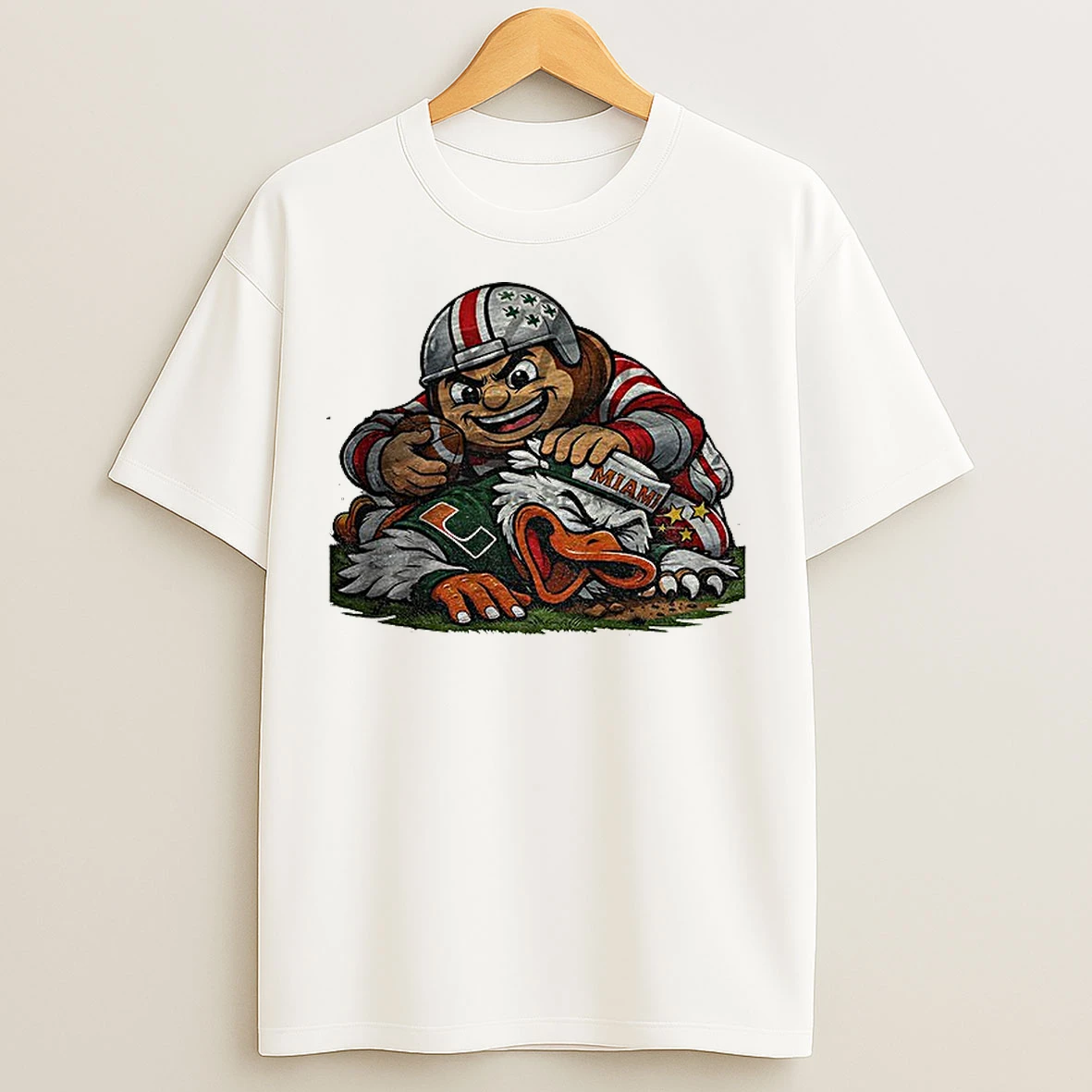Classic Ohio State Buckeyes Ko Miami Hurricanes Playoffs Retro Rivalries Football Artwork T Shirts