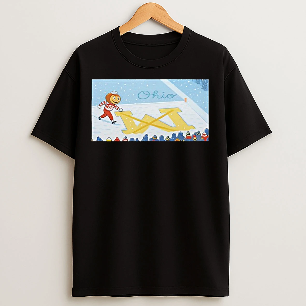 Classic Ohio State Buckeyes Michigan Wolverines Snow Stadium Mascot T Shirts
