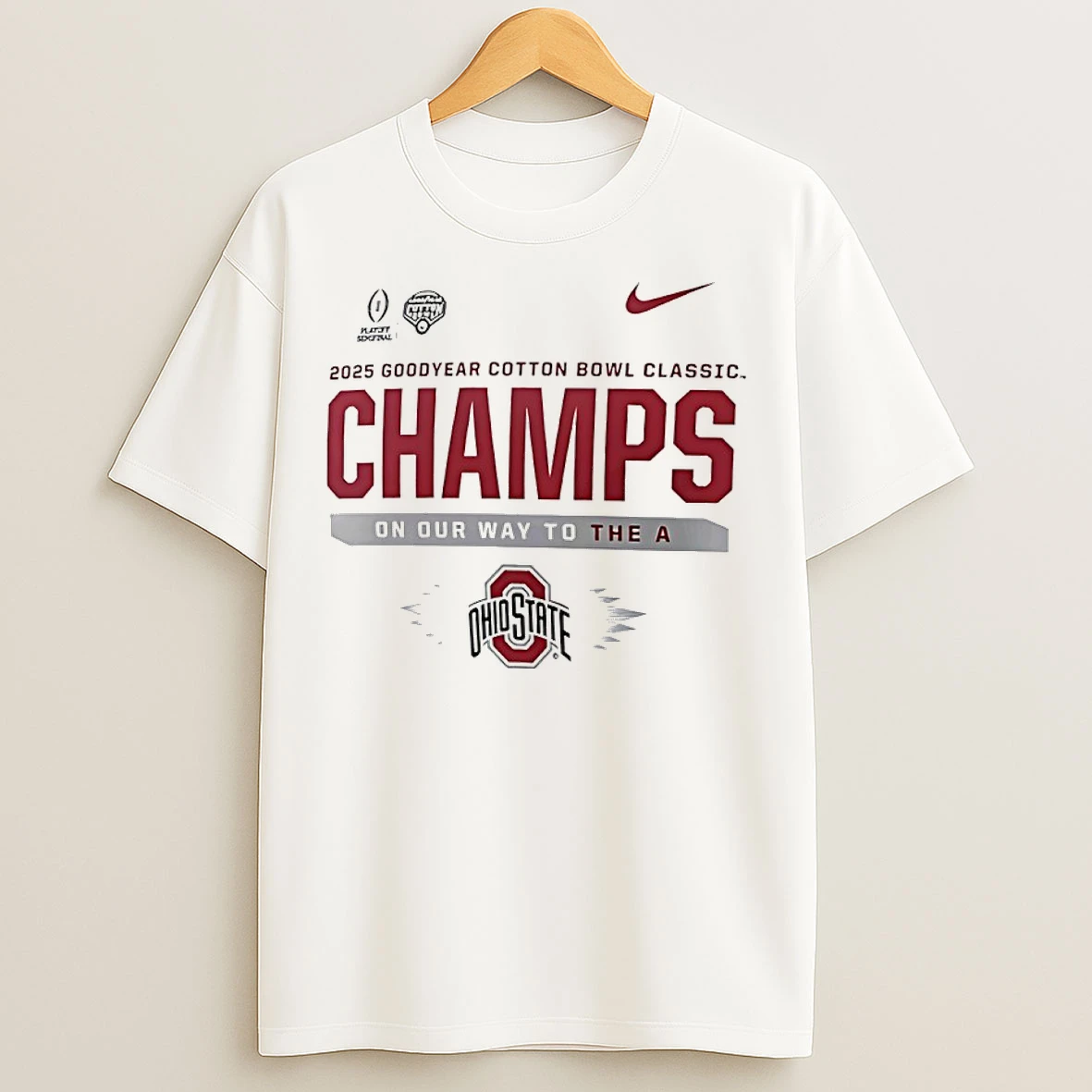 Classic Ohio State Buckeyes On Out Way To The A 2025 Goodyear Cotton Bowl Classic National Championship T Shirts