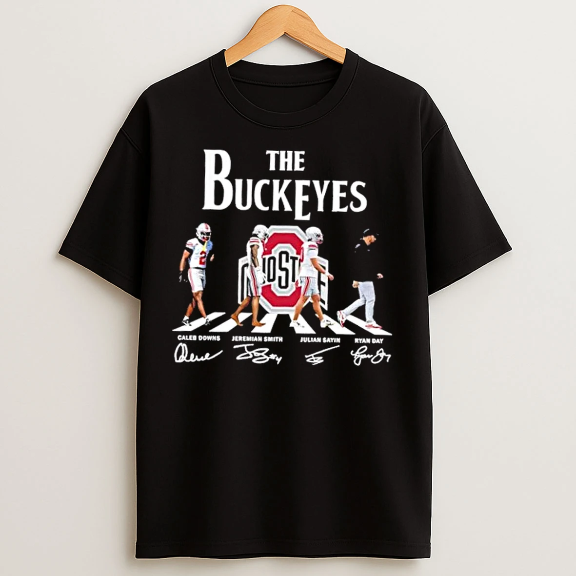 Classic Ohio State Buckeyes Ryan Day Julian Sayin Seremiah Smith Caleb Downs Abbey Road Signatures T Shirts
