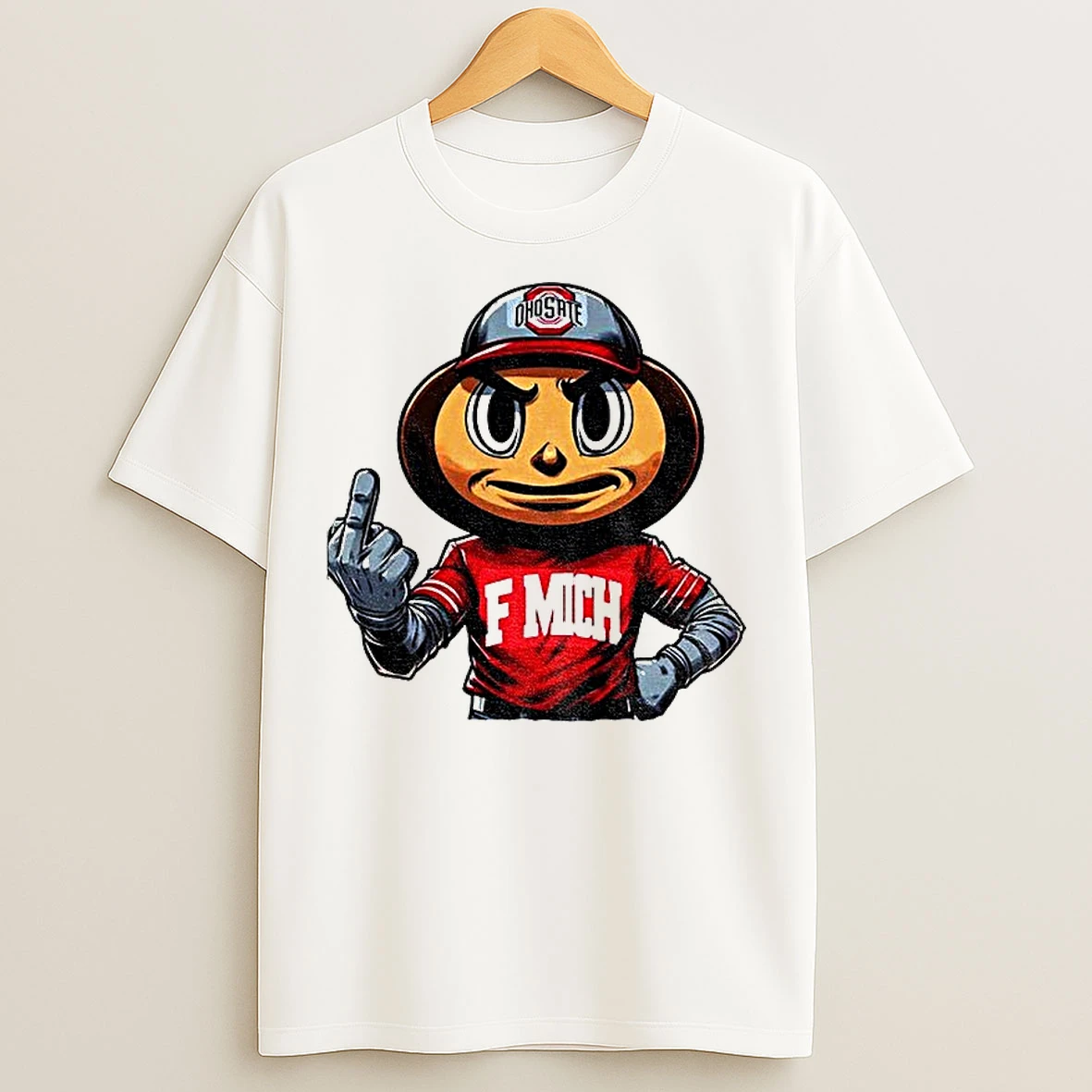 Classic Ohio State Buckeyes Uterus Middle Finger Fuck Michigan T Shirts