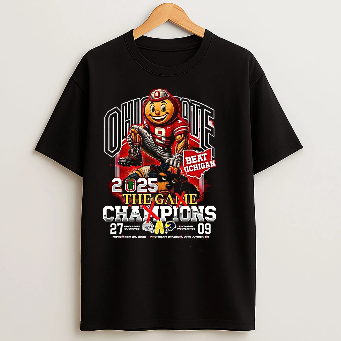 Classic Ohio State Buckeyes Beat Michigan Wolverine The Game Champions 2025 T Shirts